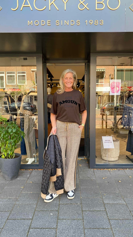 T-Shirt Amour Donkerbruin