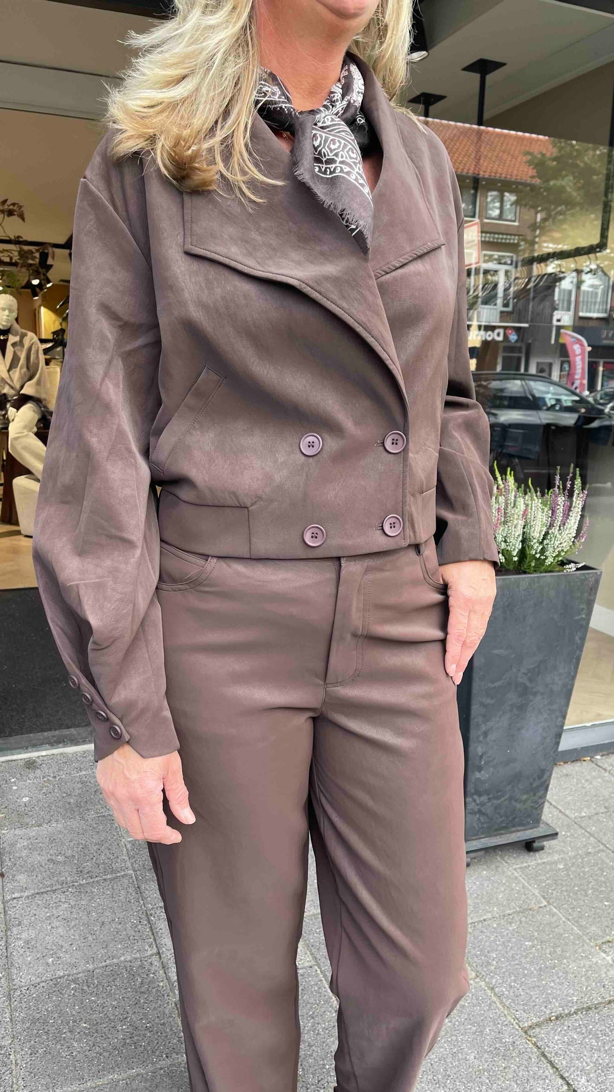 JacketAlexiLeatherlookDonkerbruin__1