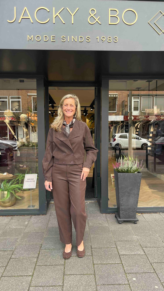 JacketAlexiLeatherlookDonkerbruin__2