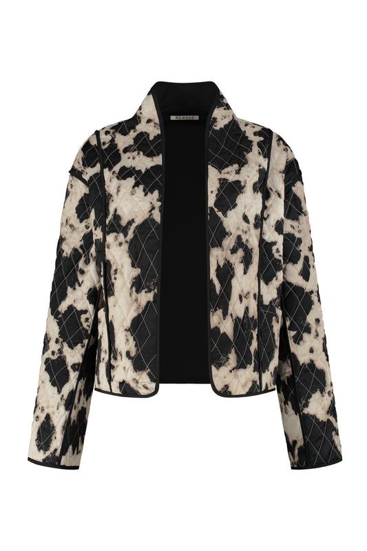 Jacket Logan Print Doorgestikt Zwart
