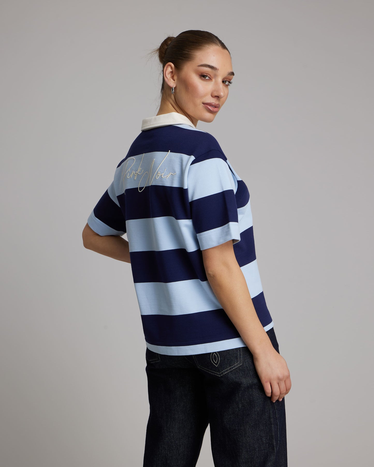 PoloIsabellaStreepKMLichtblauw_Blauw__3
