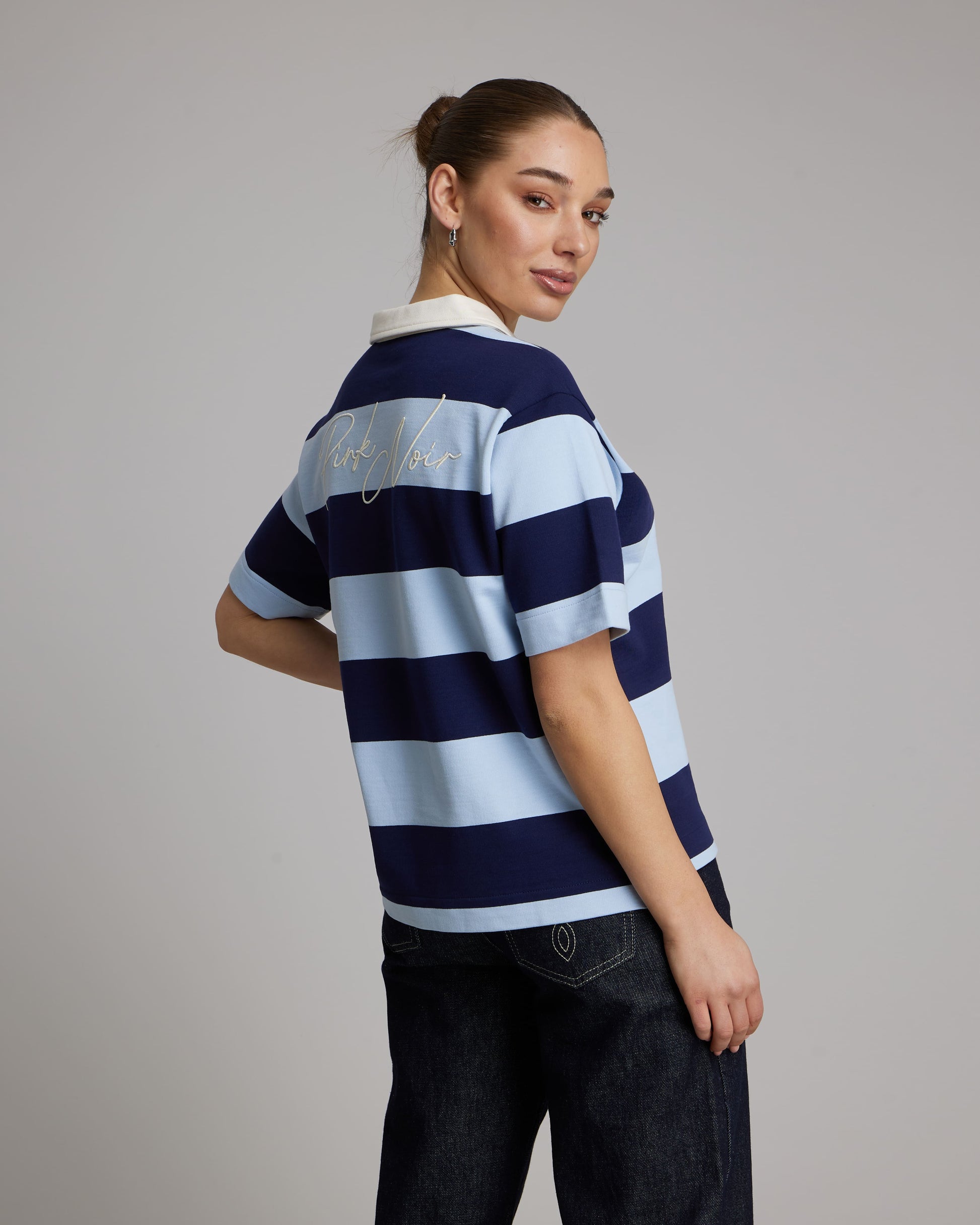 PoloIsabellaStreepKMLichtblauw_Blauw__3