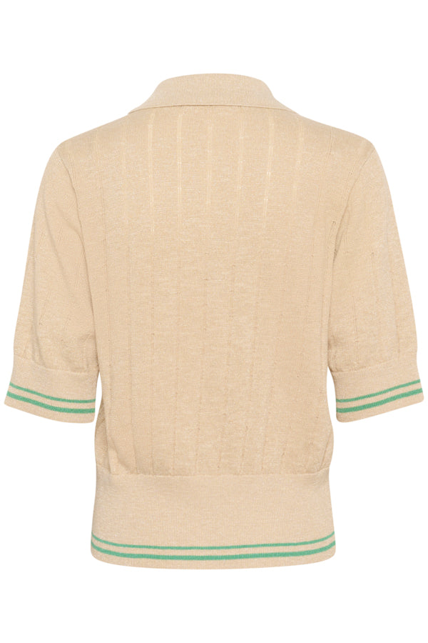 Polo Leslie Lurex KM Goud