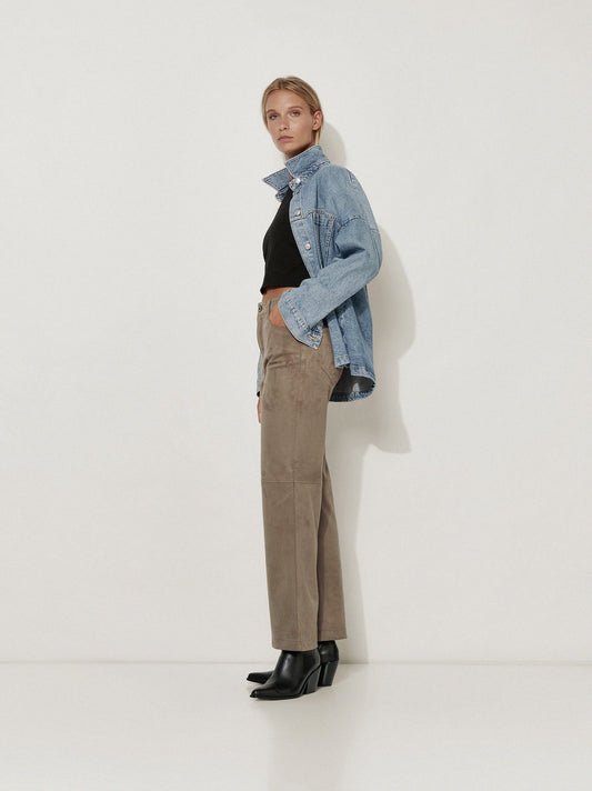 Audrey Straight Pocket Taupe