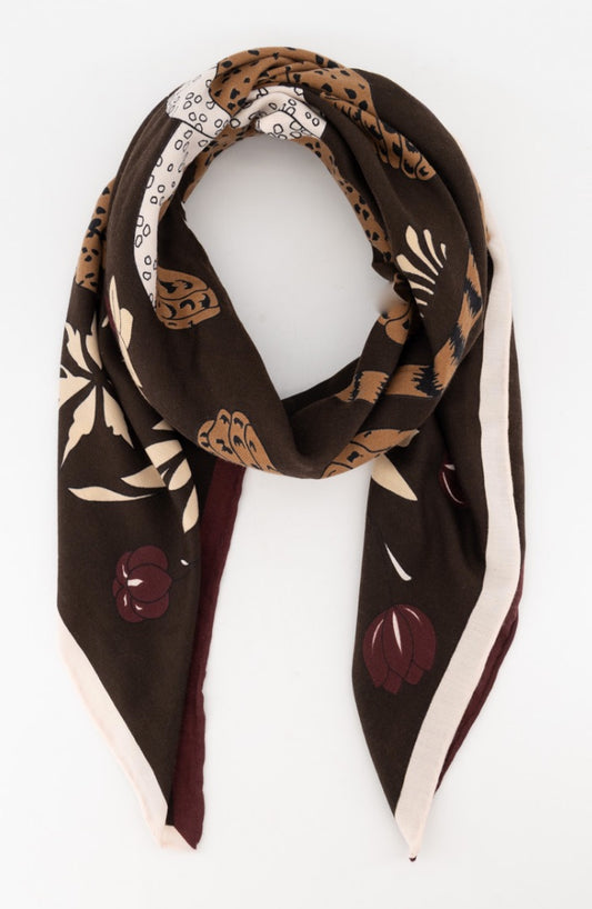 Shawl Sanaa Large Donkerbruin