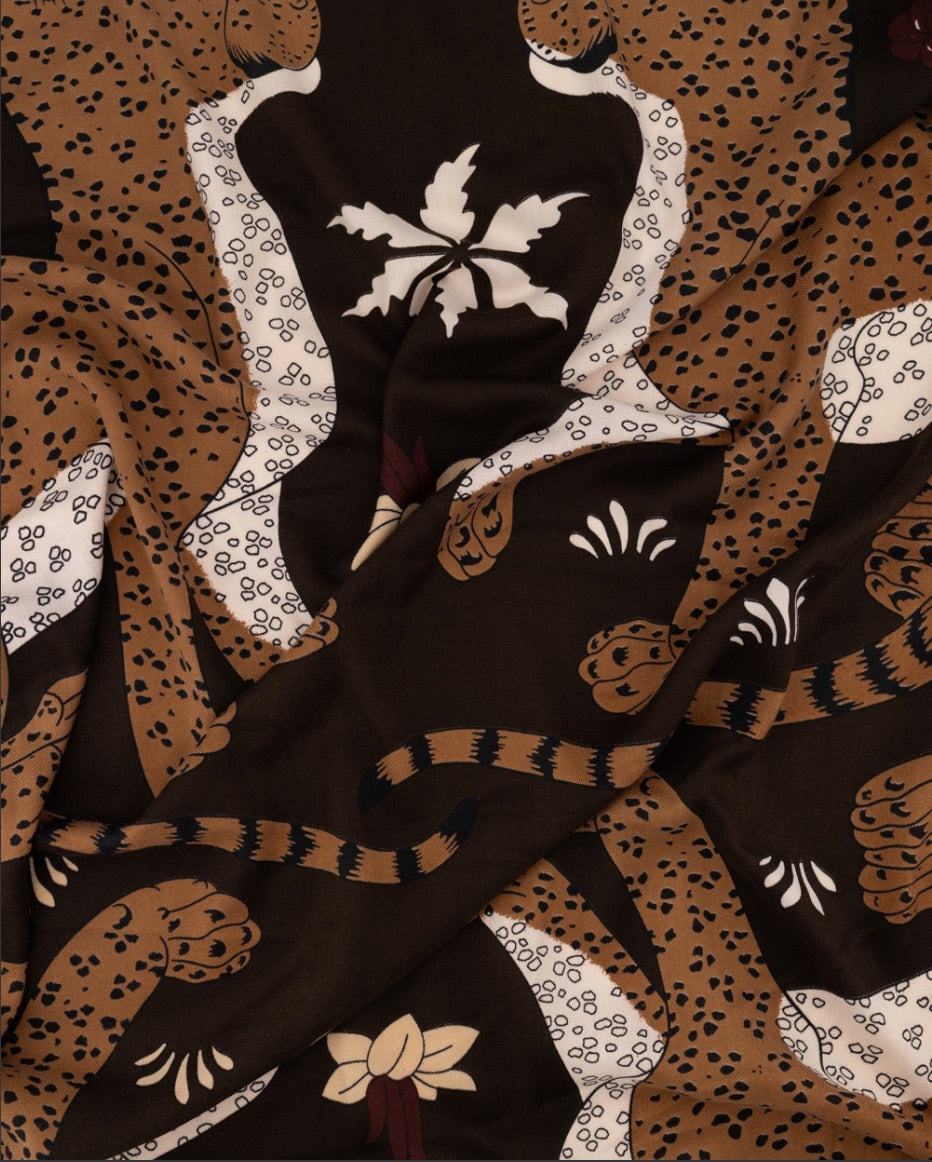 Shawl Sanaa Large Donkerbruin