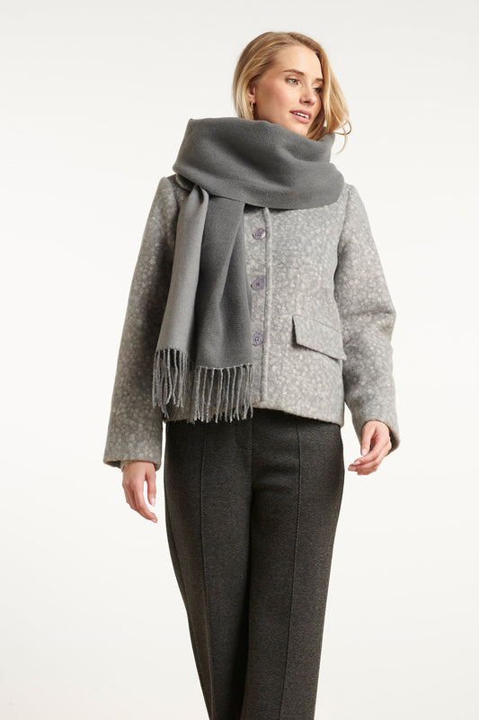 Shawl Soft Franjes. Grijs