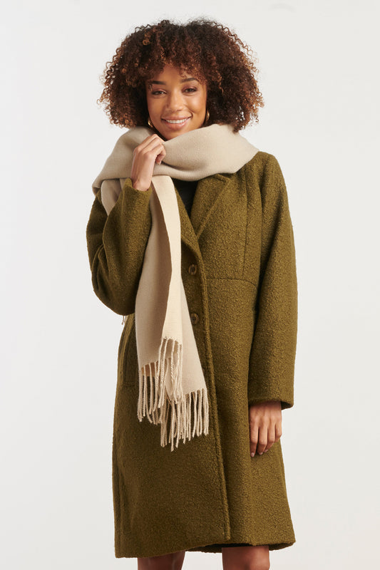 Shawl Soft Franjes. Zand