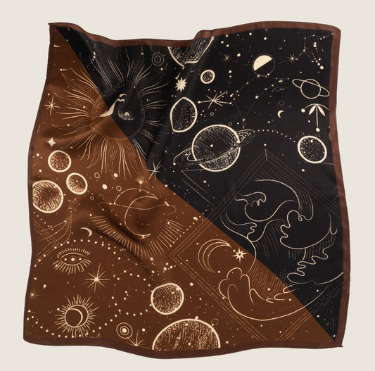 Shawl Zaya Zijde Donkerbruin