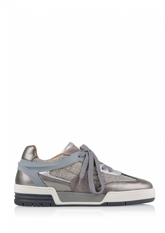 Sneaker Buckby Leer Combi Steel