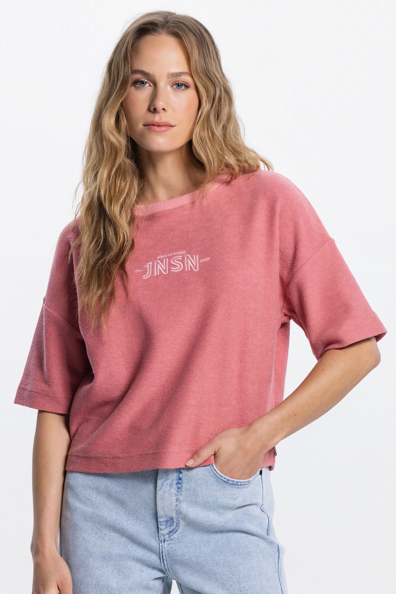 SweaterNoekaSSLogovoorkantBlush__2