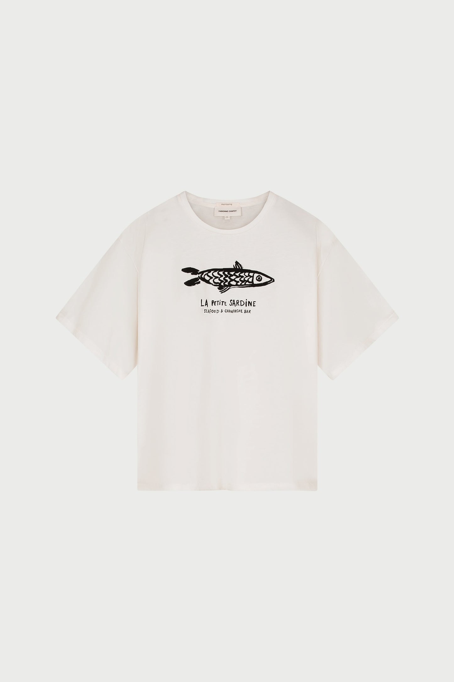 T-ShirtFayPrintVisWit_Zwart__1