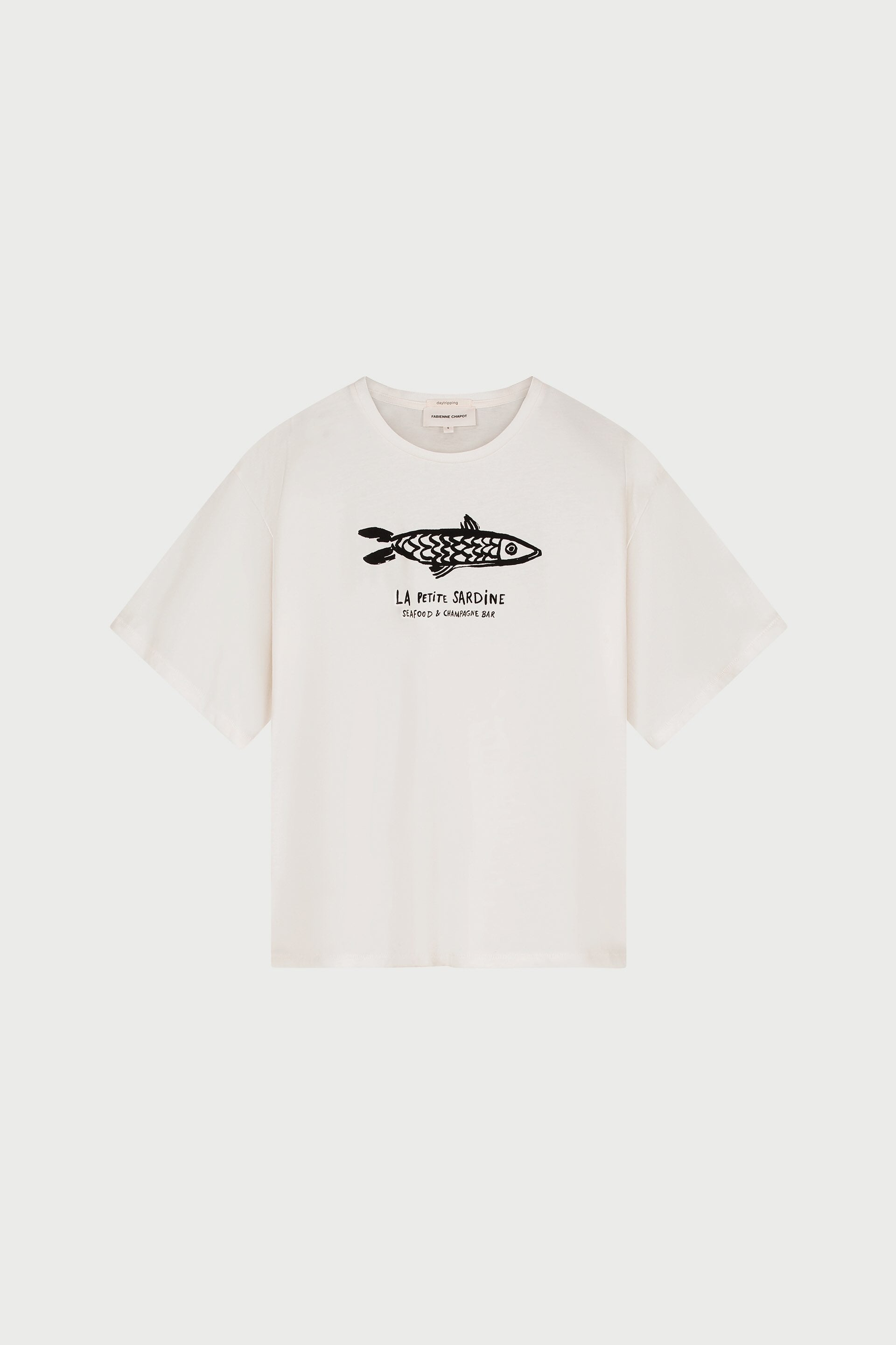 T-ShirtFayPrintVisWit_Zwart__1