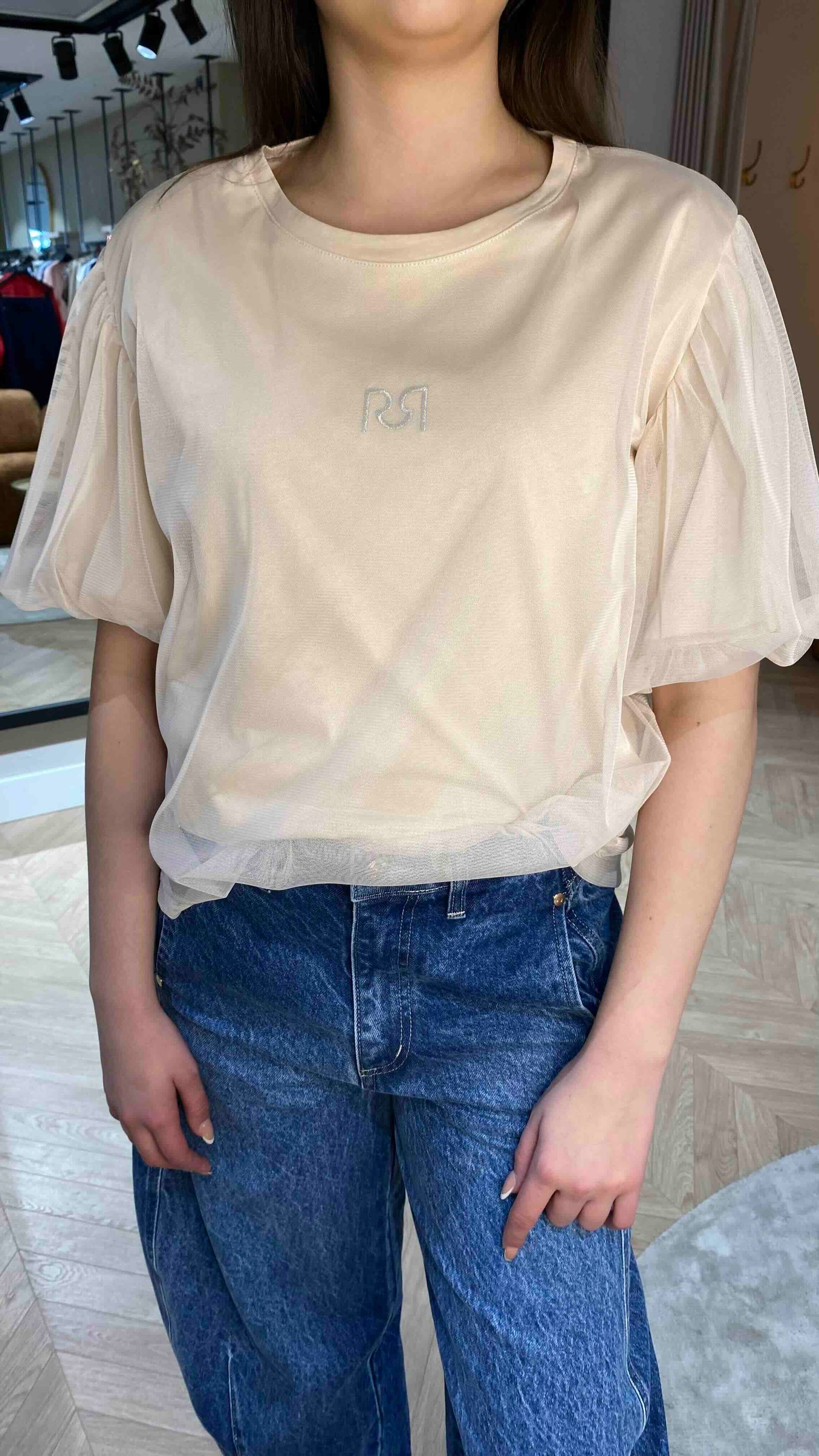 T-ShirtPofmouwMeshBeige__1