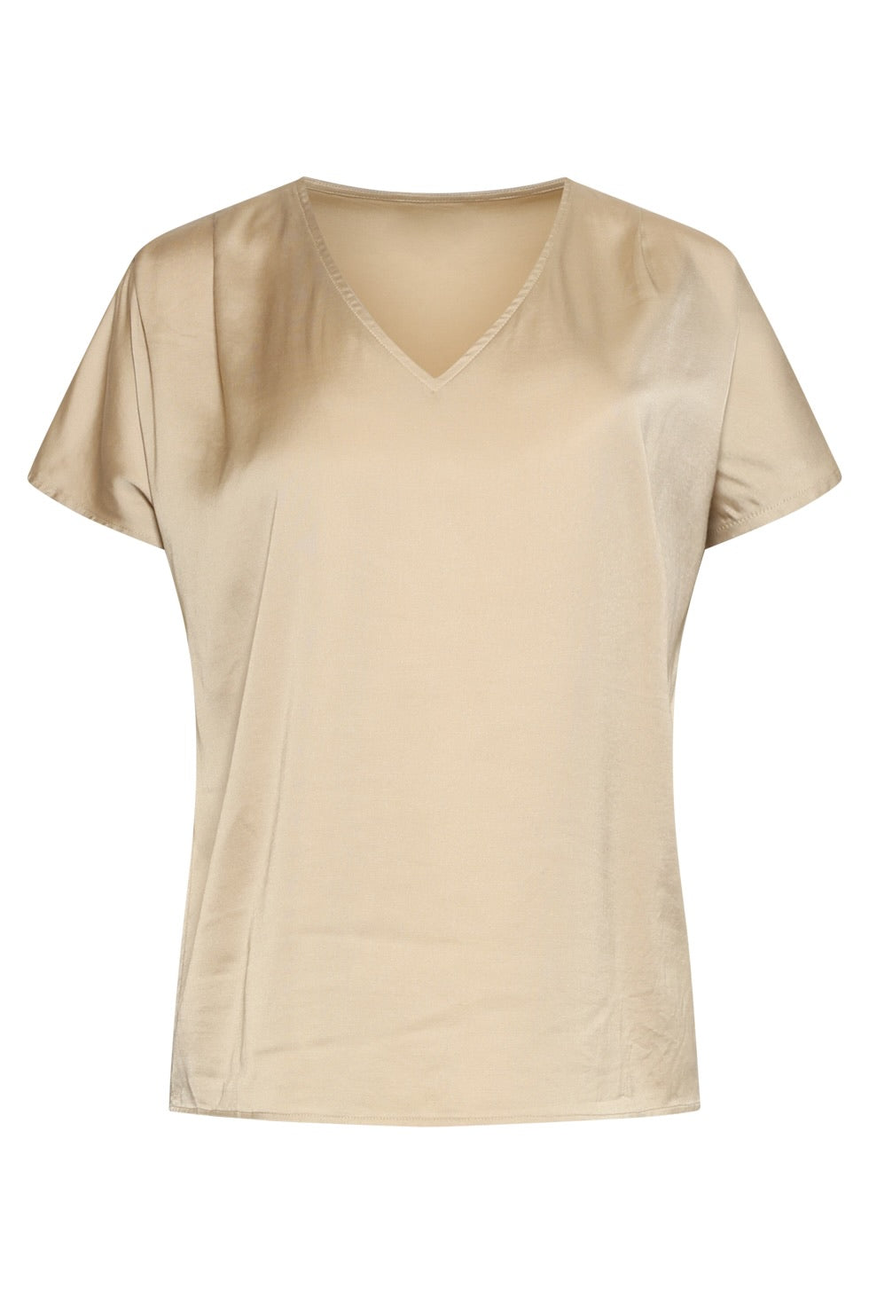 T-ShirtSatijnV-HalsZand__1