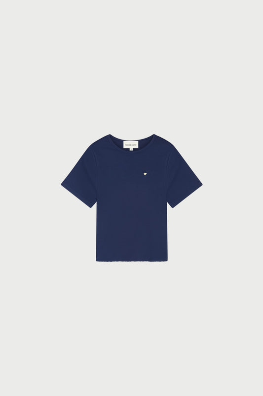 T-ShirtTanjaGoudHartKnopDonkerblauw__1