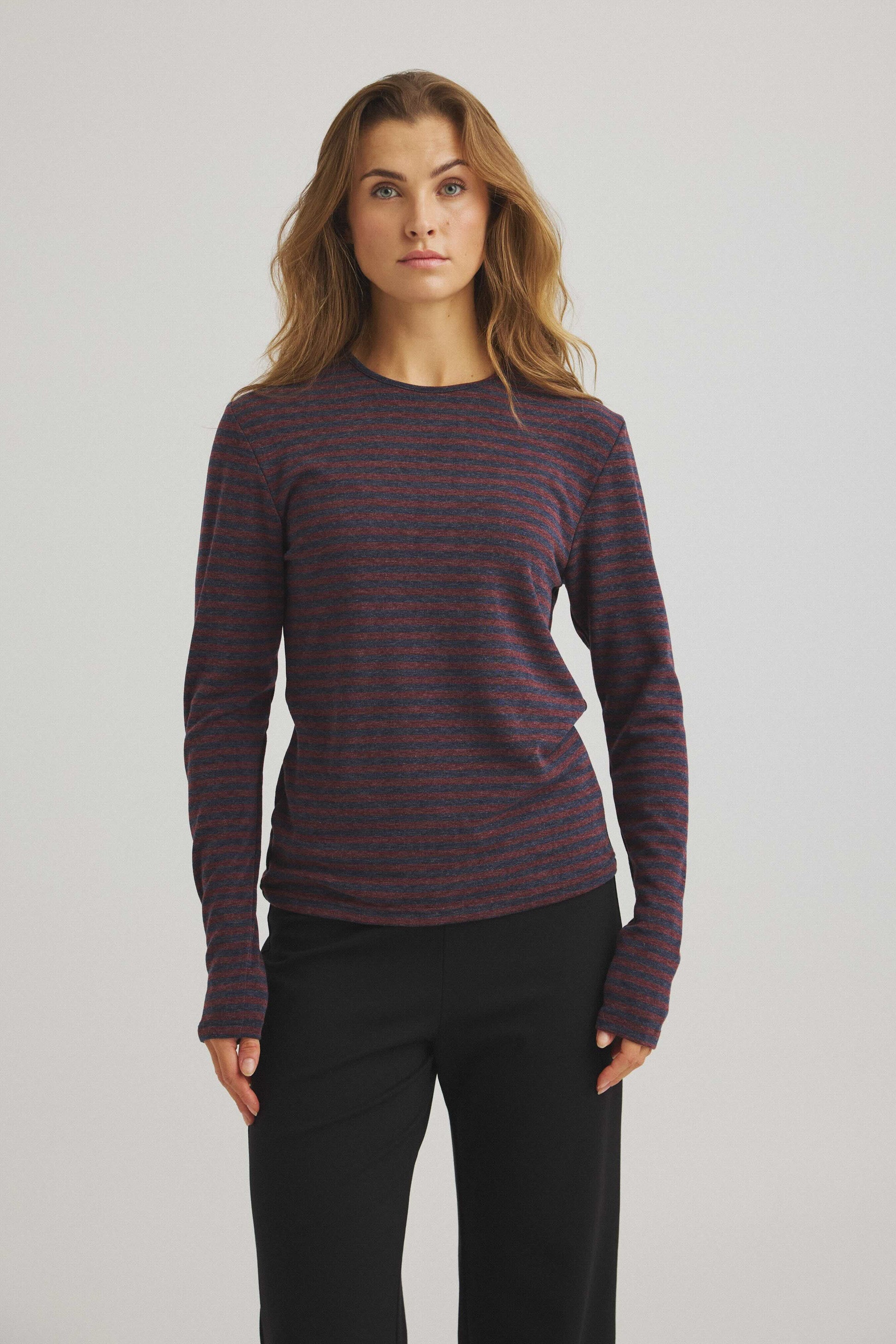 T-shirtAmazigStreepBordeaux__2