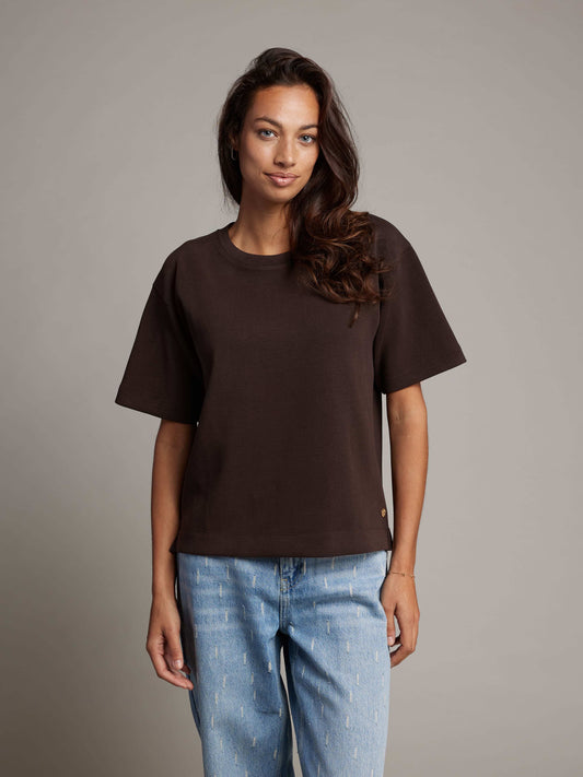 T-shirt Iris Soft RN Donkerbruin