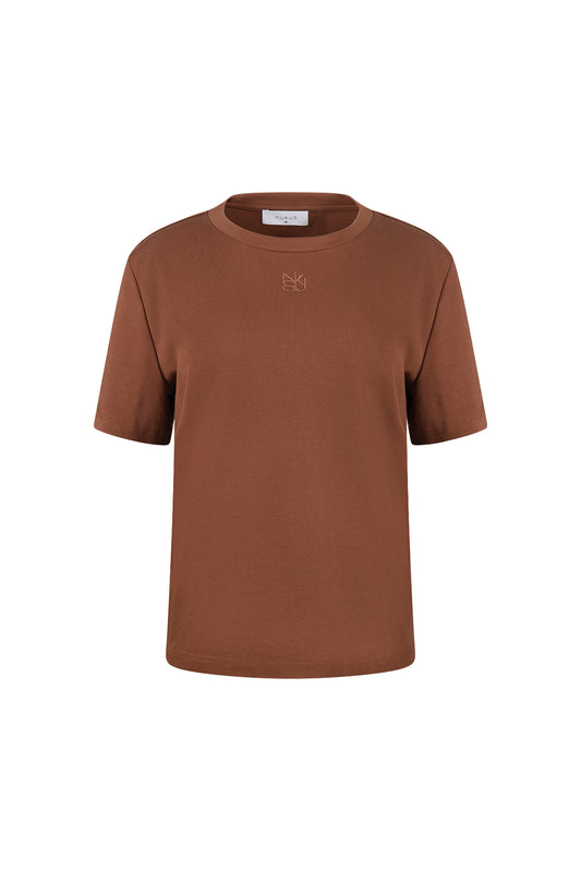 T-shirtLunaLogoBorduurselEspresso__1