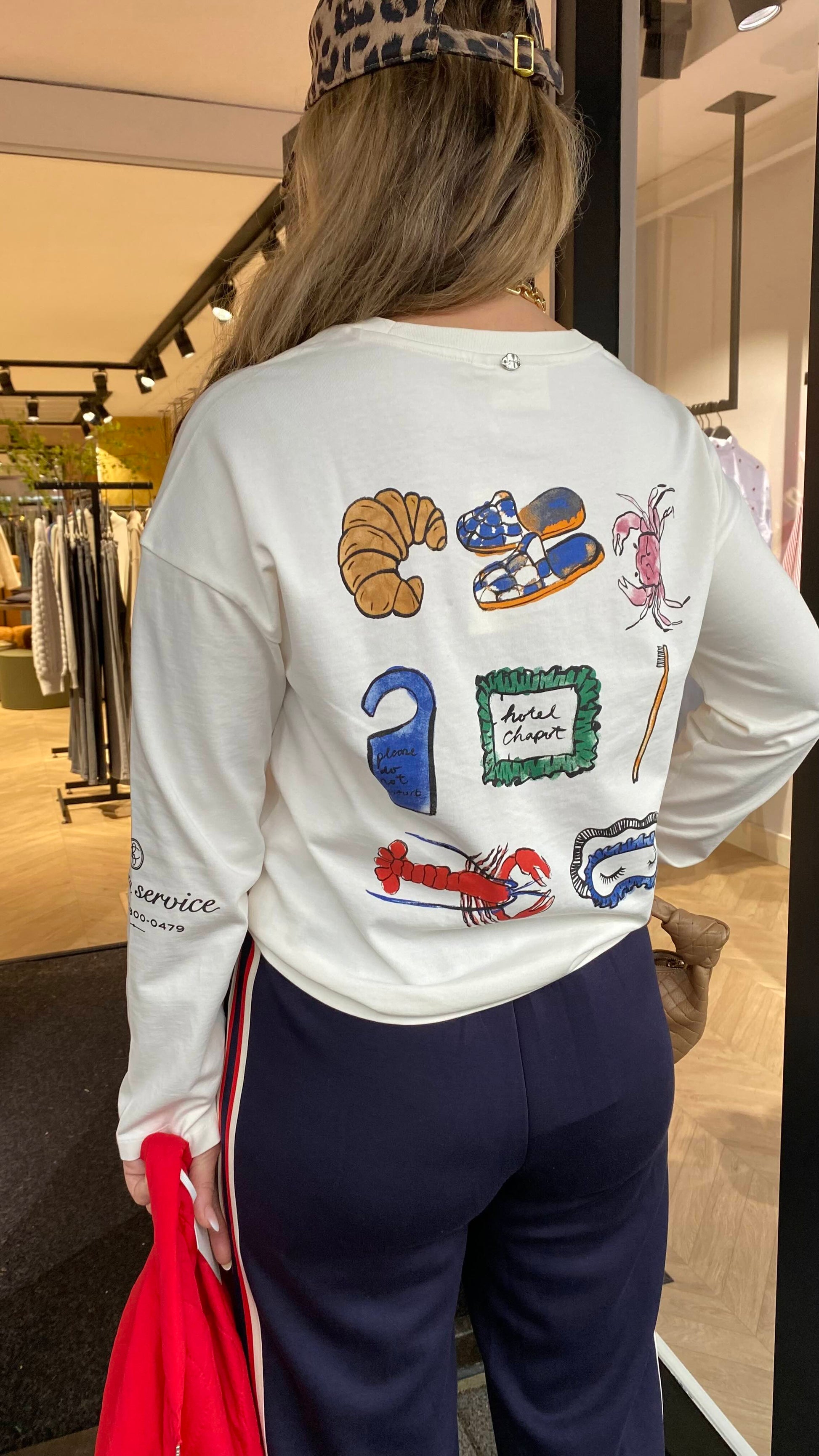 T-shirtPhileineBorstPrintSleutelWit__5