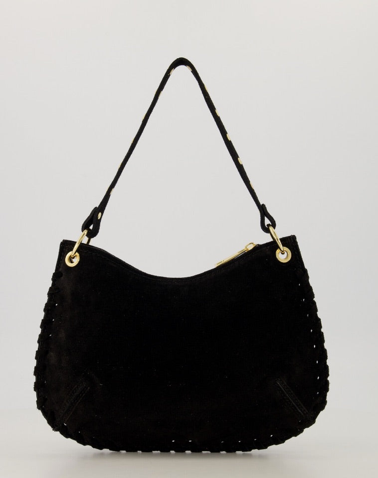 Tas Casey Suede Studs Zwart