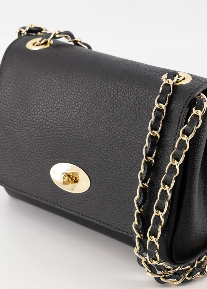 Tas Nina Classic Grain Zwart