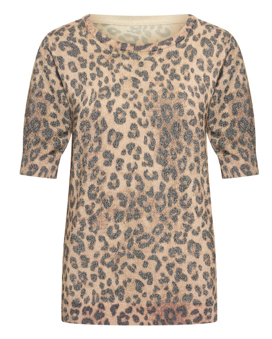 Top Celine Leopard Lurex Camel