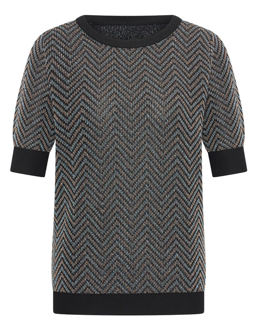Top Inel Zigzag Lurex Zwart / Multicolor
