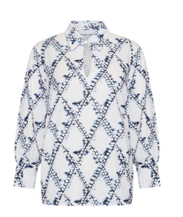 TopLivPrintDonkerblauw__1