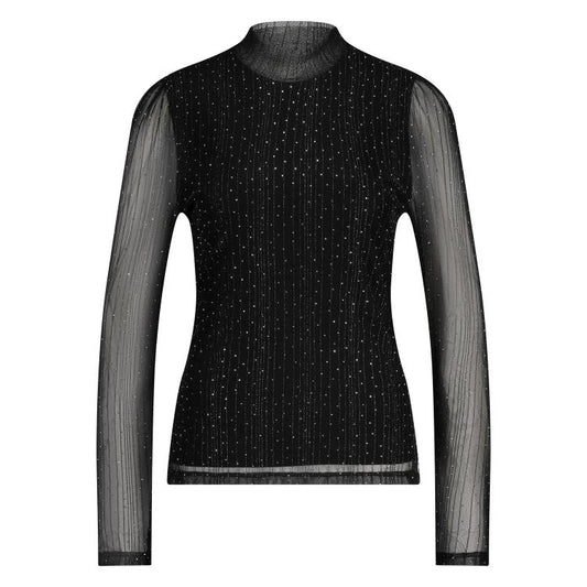 Top Puck Strass Zwart