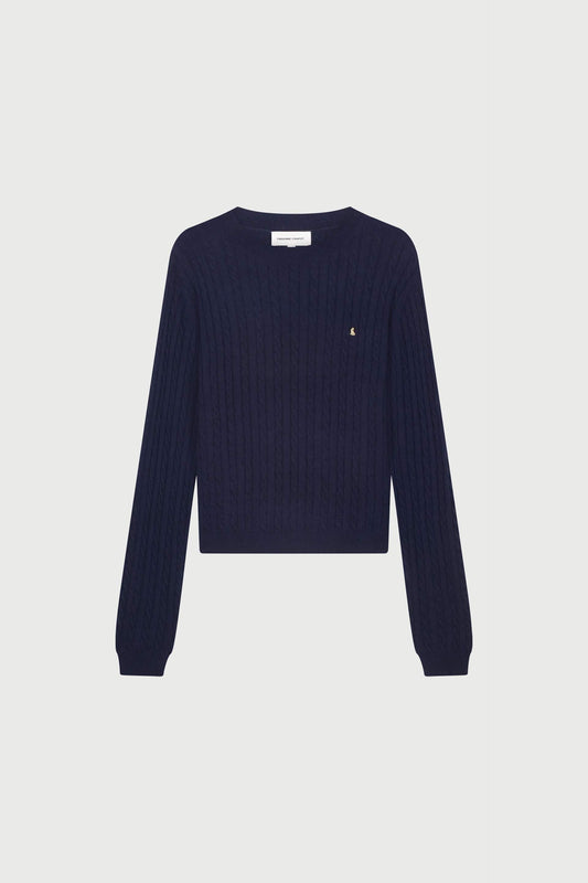 Trui Charlotta Kabel Donkerblauw