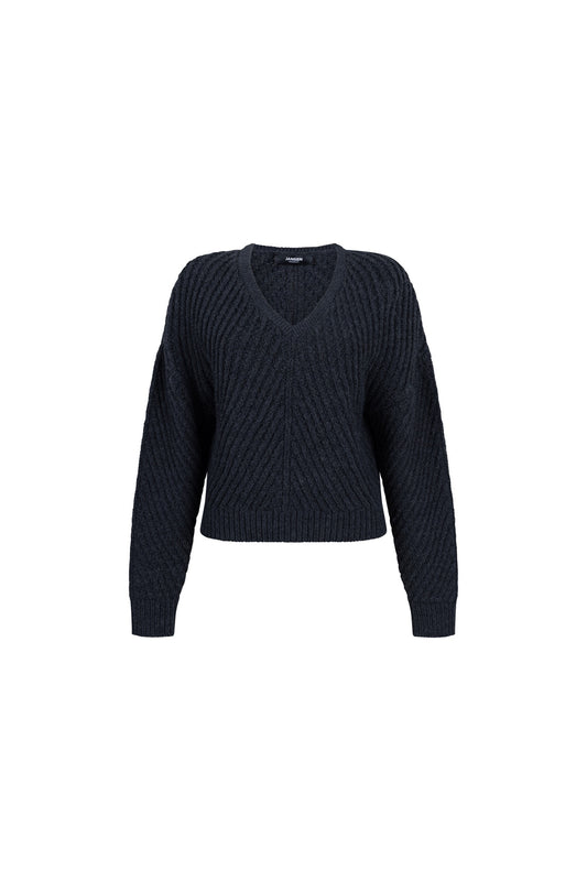 Trui Dawn V-Neck Grof Antraciet