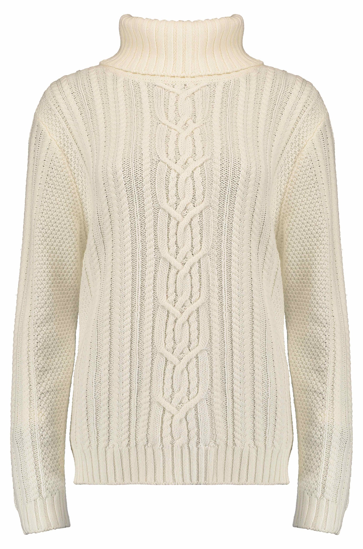 Trui Kol Kabel Knit Beige