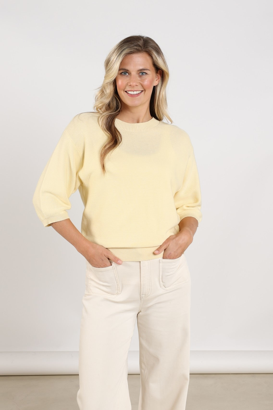 TruiNinaGeel3KwartMouwGeel__1
