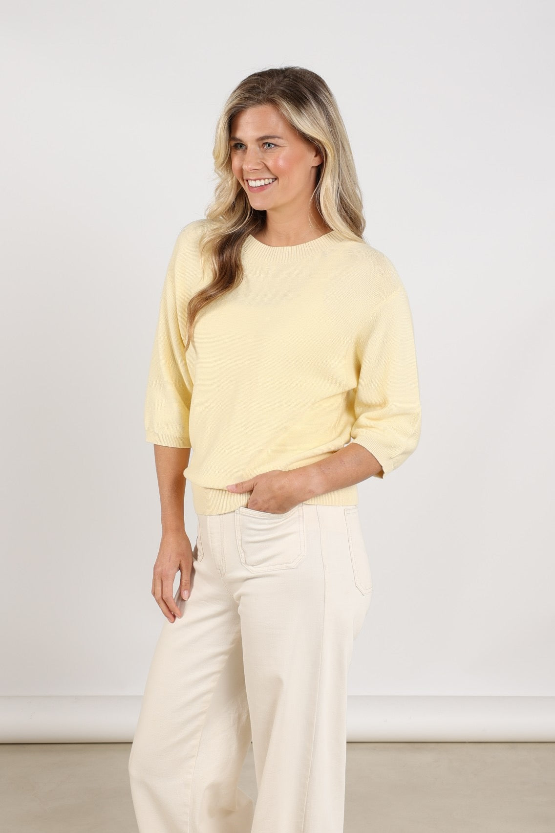 TruiNinaGeel3KwartMouwGeel__2