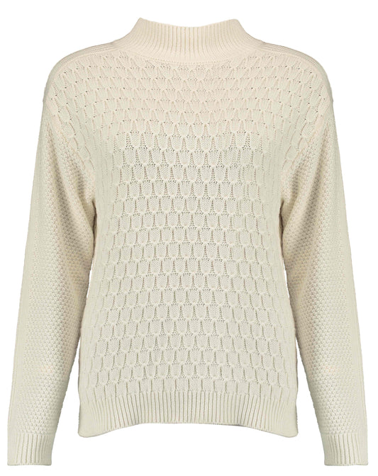 Trui Turtle Fancy Knit Beige