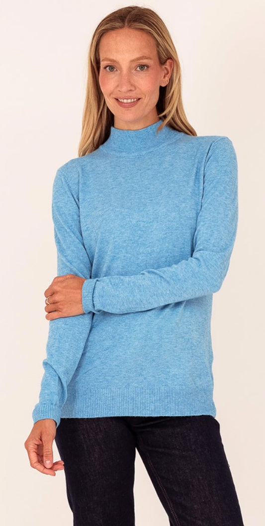 Trui Turtle met Cashmere Jeans Blauw