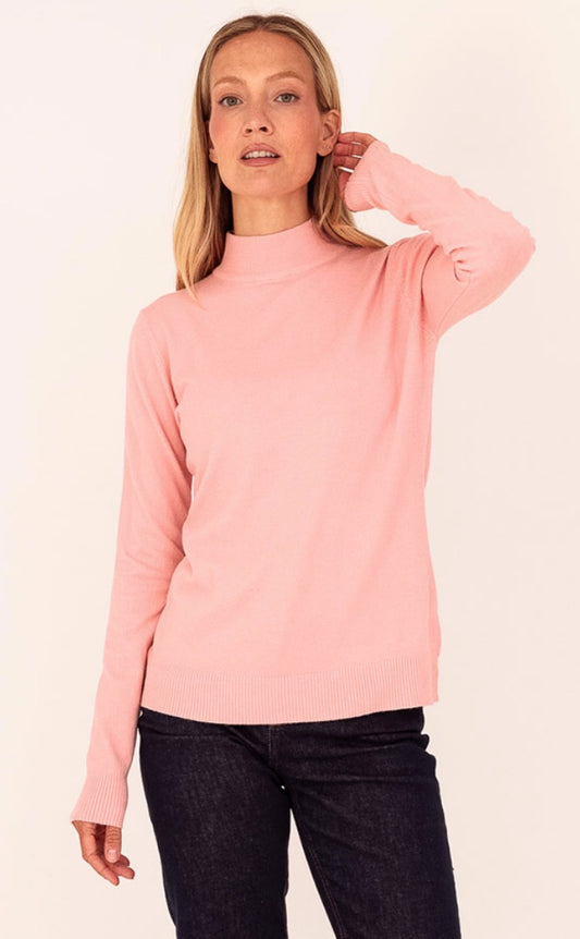 Trui Turtle met Cashmere Lichtrose