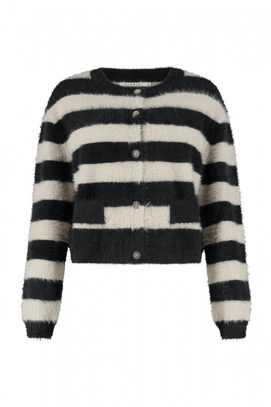 Vest Hazel Striped Zwart / Ecru