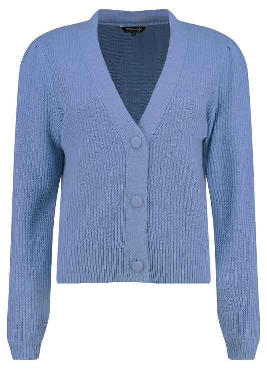 VestKort3knopenV-neckJeansblauw__1