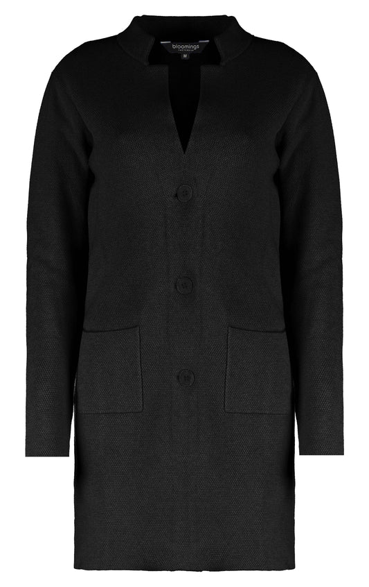 Vest Lang Zakken Zwart