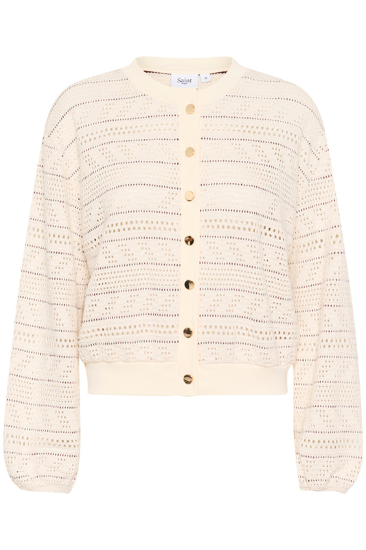 Vest Layca Opengewerkt. Creme